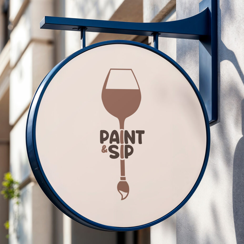 logopaintandsipmockup